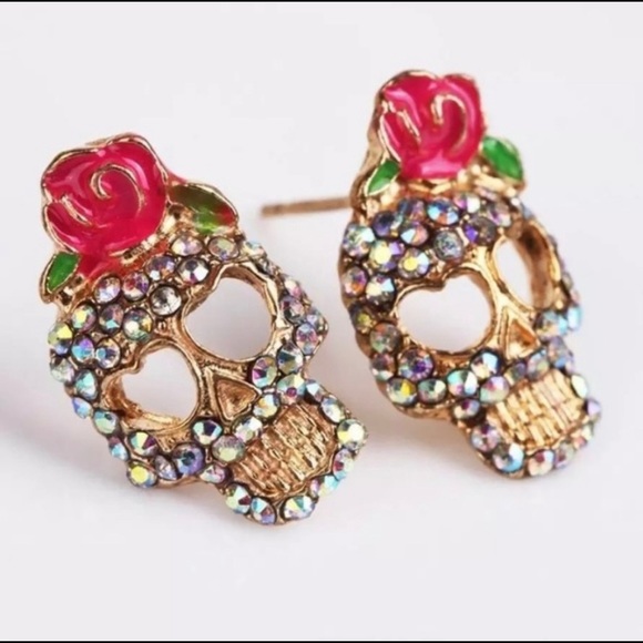 Jewelry - Calavera Sugar Skull Earrings